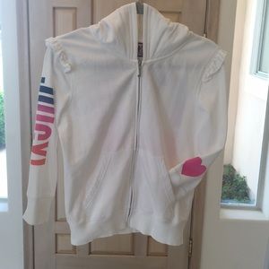 Juicy Couture White Hooded Sweatshirt